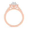 Thumbnail Image 2 of 1/2 CT. T.W. Pear-Shaped Diamond Double Frame Engagement Ring in 14K Rose Gold