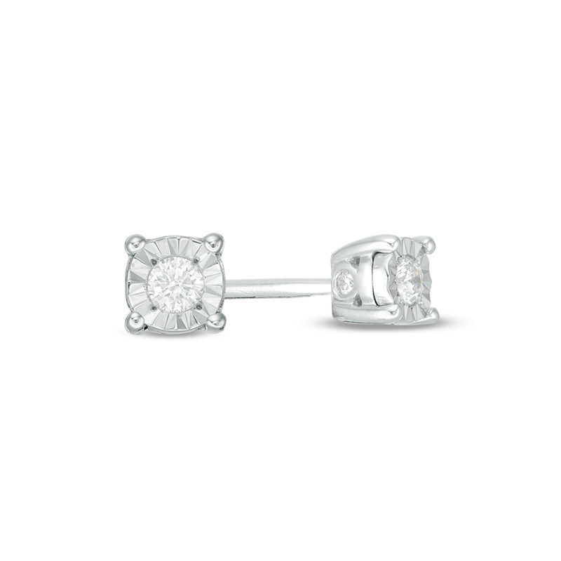 1/10 CT. T.W. Diamond Solitaire Stud Earrings in Sterling Silver