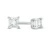 1/10 CT. T.W. Princess-Cut Diamond Solitaire Stud Earrings in Sterling Silver