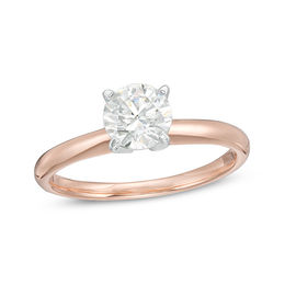 1 CT. Diamond Solitaire Engagement Ring in 10K Rose Gold (K/I3)