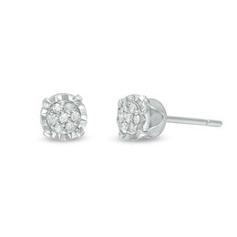 1/10 CT. T.W. Composite Diamond Stud Earrings in Sterling Silver