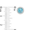 Thumbnail Image 3 of Swiss Blue Topaz and Lab-Created White Sapphire Frame Three Piece Set in Sterling Silver