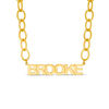 Thumbnail Image 0 of Uppercase Block Name Necklace in Sterling Silver with 22K Gold Plate (1 Name)