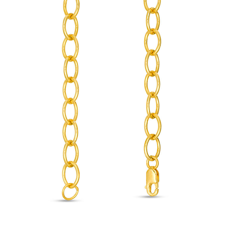 Uppercase Block Name Necklace in Sterling Silver with 22K Gold Plate (1 Name)
