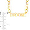 Thumbnail Image 2 of Uppercase Block Name Necklace in Sterling Silver with 22K Gold Plate (1 Name)