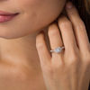 Thumbnail Image 1 of 1/3 CT. T.W. Princess-Cut Diamond Double Frame Engagement Ring in 10K Rose Gold
