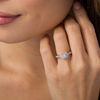 Thumbnail Image 2 of 1/3 CT. T.W. Princess-Cut Diamond Double Frame Engagement Ring in 10K Rose Gold