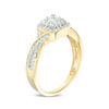 Thumbnail Image 2 of 1/3 CT. T.W. Princess-Cut Diamond Double Frame Engagement Ring in 10K Gold
