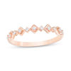 Thumbnail Image 1 of 1/10 CT. T.W. Diamond Kite-Shaped Anniversary Band in 10K Rose Gold