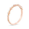 Thumbnail Image 2 of 1/10 CT. T.W. Diamond Kite-Shaped Anniversary Band in 10K Rose Gold