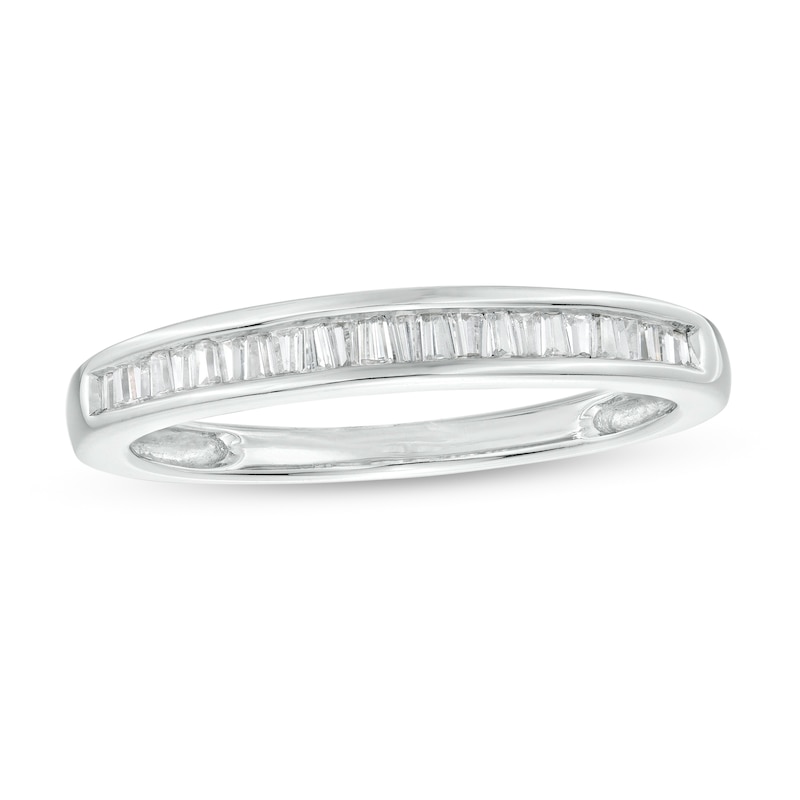 Main Image 1 of 1/6 CT. T.W. Baguette Diamond Anniversary Band in 10K White Gold