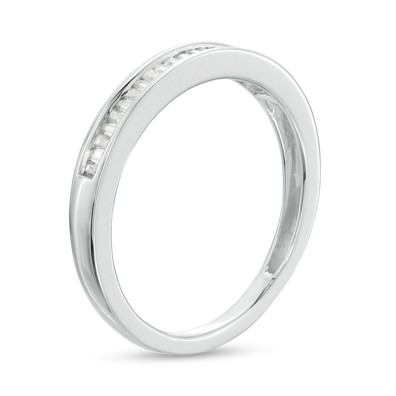 Main Image 3 of 1/6 CT. T.W. Baguette Diamond Anniversary Band in 10K White Gold