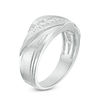 Thumbnail Image 1 of Men's 1/2 CT. T.W. Diamond Five Stone Slant Band in 10K White Gold