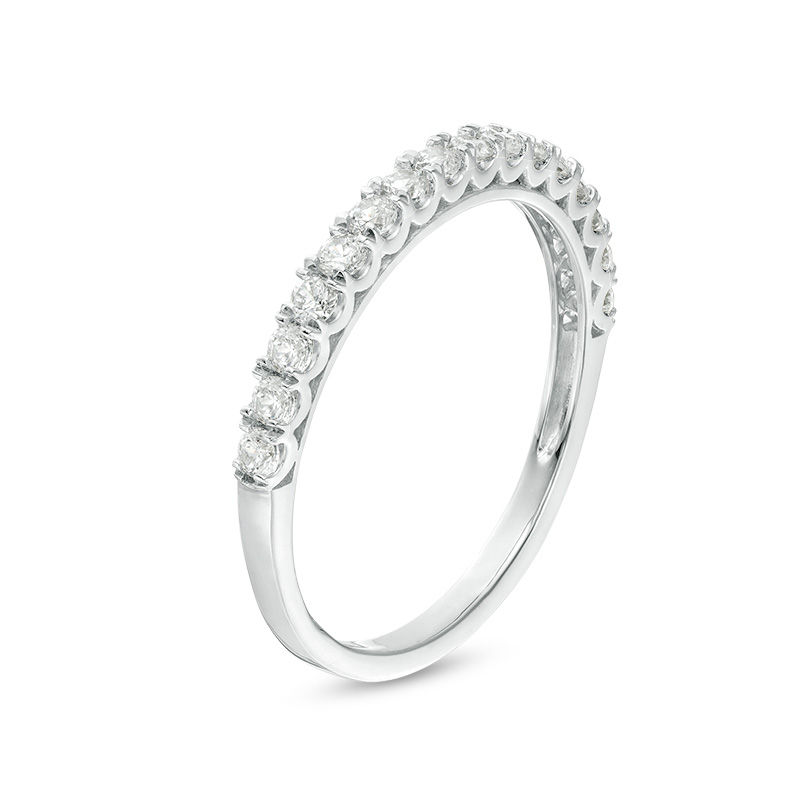 Main Image 3 of 3/8 CT. T.W. Diamond Wedding Band in 10K White Gold