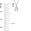 Thumbnail Image 3 of 1/10 CT. T.W. Diamond Solitaire Square Pendant and Stud Earrings Set in Sterling Silver