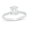 Thumbnail Image 0 of 1-1/2 CT. T.W. Certified Oval Diamond Solitaire Engagement Ring in 14K White Gold (I/I2)