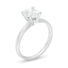 Thumbnail Image 2 of 1-1/2 CT. T.W. Certified Oval Diamond Solitaire Engagement Ring in 14K White Gold (I/I2)