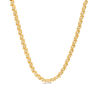 Thumbnail Image 0 of 1/2 CT. T.W. Diamond "S" Curve Tennis Necklace in Sterling Silver with Yellow Rhodium - 17"