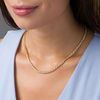 Thumbnail Image 2 of 1 CT. T.W. Diamond Two-Stone "S" Curve Tennis Necklace in Sterling Silver with Yellow Rhodium - 17"