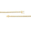 Thumbnail Image 3 of 1 CT. T.W. Diamond Two-Stone "S" Curve Tennis Necklace in Sterling Silver with Yellow Rhodium - 17"