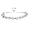Thumbnail Image 1 of Made in Italy Diamond-Cut Bead Bolo Bracelet in Sterling Silver with 18K White Gold Plate - 9.0"