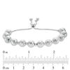 Thumbnail Image 2 of Made in Italy Diamond-Cut Bead Bolo Bracelet in Sterling Silver with 18K White Gold Plate - 9.0"