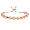Thumbnail Image 0 of Made in Italy Diamond-Cut Bead Bolo Bracelet in Sterling Silver with 18K Rose Gold Plate - 9.0"