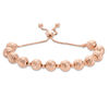 Thumbnail Image 1 of Made in Italy Diamond-Cut Bead Bolo Bracelet in Sterling Silver with 18K Rose Gold Plate - 9.0"