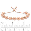 Thumbnail Image 1 of Made in Italy Diamond-Cut Bead Bolo Bracelet in Sterling Silver with 18K Rose Gold Plate - 9.0"