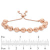 Thumbnail Image 2 of Made in Italy Diamond-Cut Bead Bolo Bracelet in Sterling Silver with 18K Rose Gold Plate - 9.0"