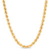 Thumbnail Image 1 of Made in Italy 090 Gauge Rope Chain Necklace in Sterling Silver with 18K Gold Plate - 24"