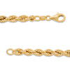 Thumbnail Image 1 of Made in Italy 090 Gauge Rope Chain Necklace in Sterling Silver with 18K Gold Plate - 24"