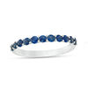 Thumbnail Image 1 of EFFY™ Collection Blue Sapphire Stackable Ring in 14K White Gold