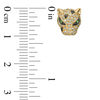 EFFY™ Collection Tsavorite and 1/2 CT. T.W. Diamond Panther Stud Earrings in 14K Gold