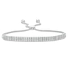 Thumbnail Image 0 of 1 CT. T.W. Diamond Three Row Bolo Bracelet in 10K White Gold - 9.5"