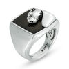 Thumbnail Image 1 of EFFY™ Collection Men's Obsidian Panther Overlay Signet Ring in Sterling Silver