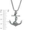 Thumbnail Image 2 of EFFY™ Collection Men's Grid Pattern Anchor and Rope Pendant in Sterling Silver - 24"