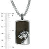 Thumbnail Image 1 of EFFY™ Collection Men's Obsidian Panther Overlay Dog Tag Pendant in Sterling Silver - 24"