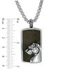 Thumbnail Image 2 of EFFY™ Collection Men's Obsidian Panther Overlay Dog Tag Pendant in Sterling Silver - 24"