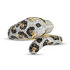 Thumbnail Image 3 of EFFY™ Collection Tsavorite and 1 CT. T.W. Black, Champagne and White Diamond Panther Bypass Ring in 14K Gold