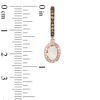 Thumbnail Image 1 of EFFY™ Collection Oval Opal and 1/3 CT. T.W. Champagne and White Diamond Frame Drop Earrings in 14K Rose Gold