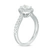 Thumbnail Image 3 of Love's Destiny by Zales 1 CT. T.W. Certified Oval Diamond Frame Engagement Ring in 14K White Gold (I/SI2)
