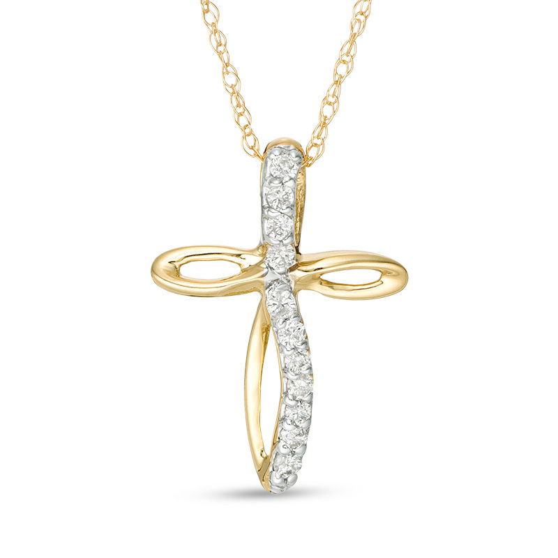 Gold Cross Infinity Necklace Online, 50 