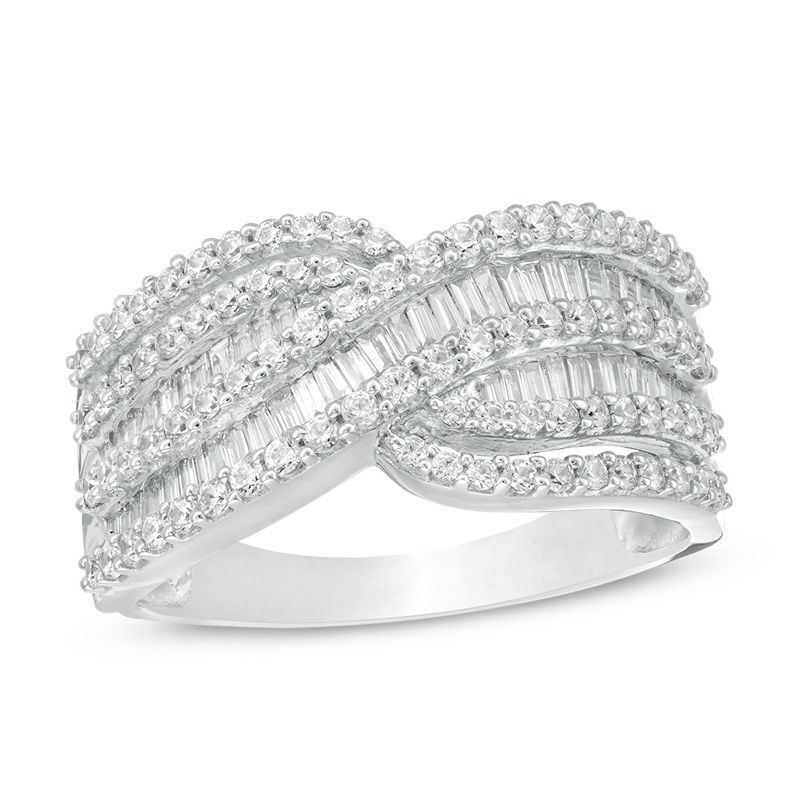Baguette sales crossover ring