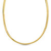 Thumbnail Image 0 of Made in Italy 060 Gauge Reversible Omega Chain Necklace in Sterling Silver and 14K Gold Plate - 18"