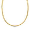 Thumbnail Image 1 of Made in Italy 060 Gauge Reversible Omega Chain Necklace in Sterling Silver and 14K Gold Plate - 18"