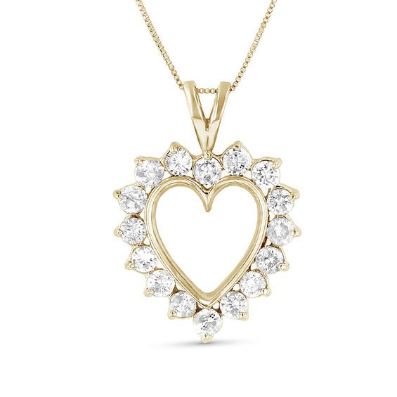 Diamond Heart Pendant in 14k White Gold (1/6 ct. tw.)