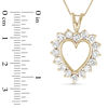 Thumbnail Image 2 of 1-1/2 CT. T.W. Diamond Heart Pendant in 14K Gold (I/I1)