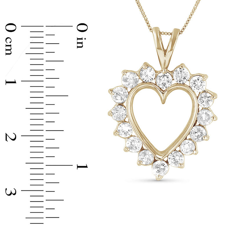 1-1/2 Ct. T.W. Diamond Heart Pendant in 14K Gold (I/I1)