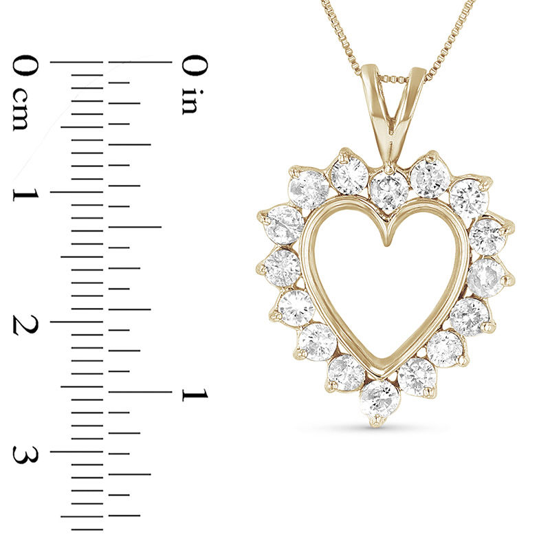 1-1/2 CT. T.W. Diamond Heart Pendant in 14K Gold (I/I1)